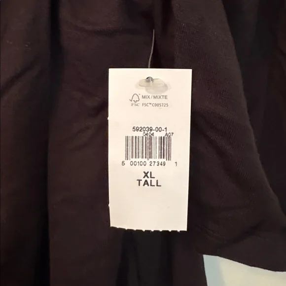 NWT GAP Puff Sleeve Ruched Tshirt in XL Tall Black - Picture 6 of 7